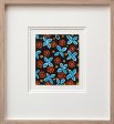 Design 1263 - Red and Blue Flowers on Black Discount