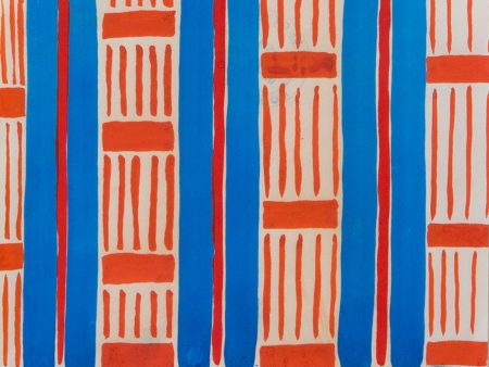 Design 32, Red and Blue Stripes Fashion