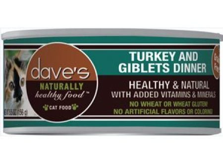 Dave s GF Cat Turkey & Giblets 5.5 oz. Fashion