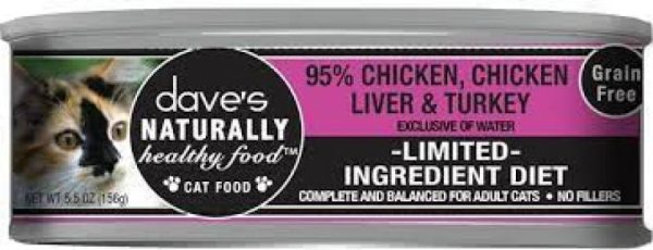 Dave s NH Cat 95% Chicken, Chicken Liver & Turkey 5.5 oz. For Discount