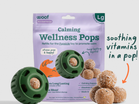 Woof Dog Treat Calming Wellness Refill Pops Large 8 oz Sale