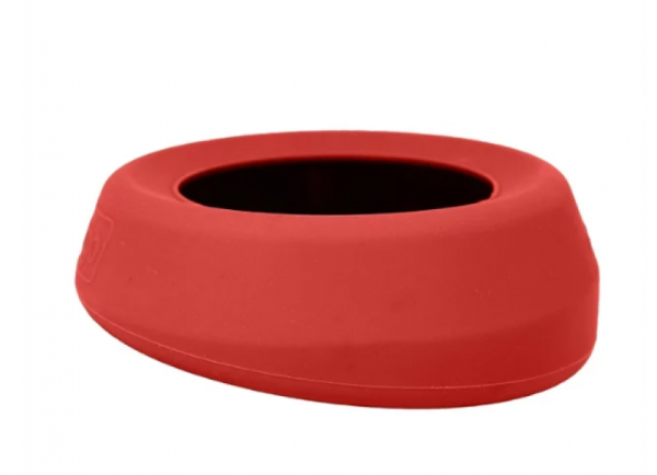 Kurgo Wander Water Bowl Splash Free Chili Red Online now