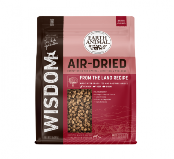 Earth Animal Dog Food Wisdom Air Dried From The Land 2 lb. Online