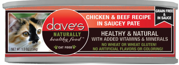 Dave s Cat Saucey Pate Chicken & Beef 5.5 oz. For Cheap