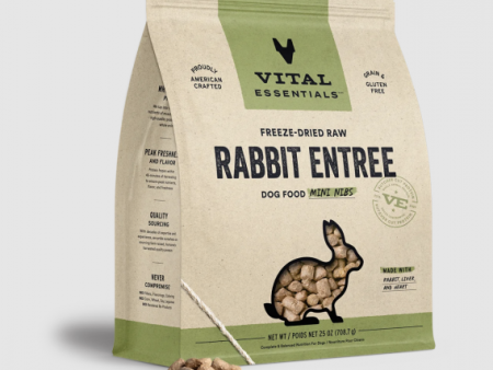 Vital Essentials Dog Food FD Mini Nibs Rabbit 14 oz. Discount