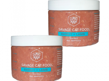 Savage Cat Frozen Rabbit 12 oz Small Tub Sale