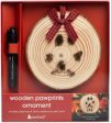 Wooden Pawprints Ornament Cheap