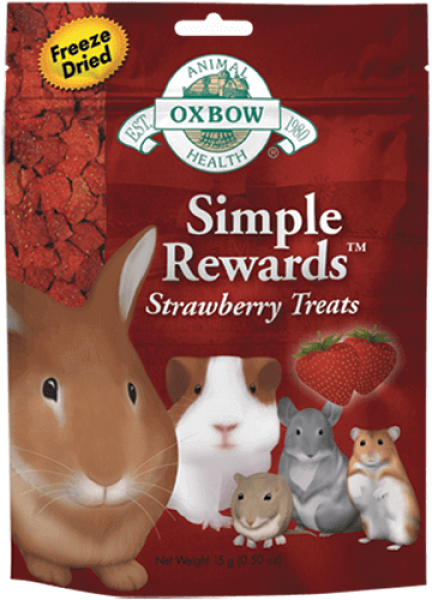 Oxbow Simple Rewards Strawberry Treat .5 oz. Hot on Sale