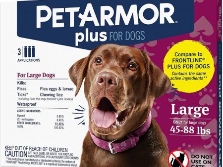 PetArmor Plus Flea and Tick Topical Dog 45-88 lb 3 ct. Supply