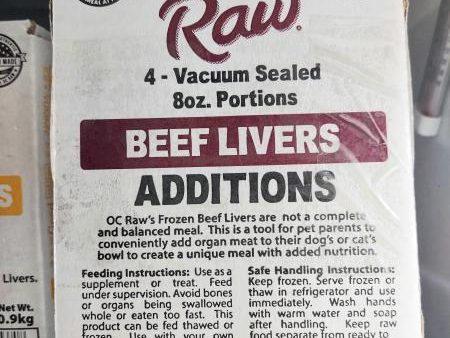 OC Raw Frozen Beef Liver 1 2 lb Pouch Fashion