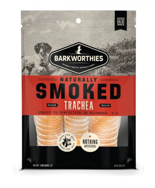 Barkworthies Smoked Trachea 6  3 pk Hot on Sale