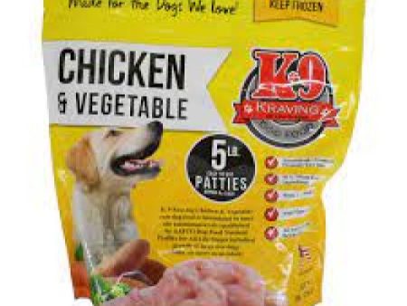 K-9 Kraving Chicken & Vegetable Patties 5 lb. bag Fashion