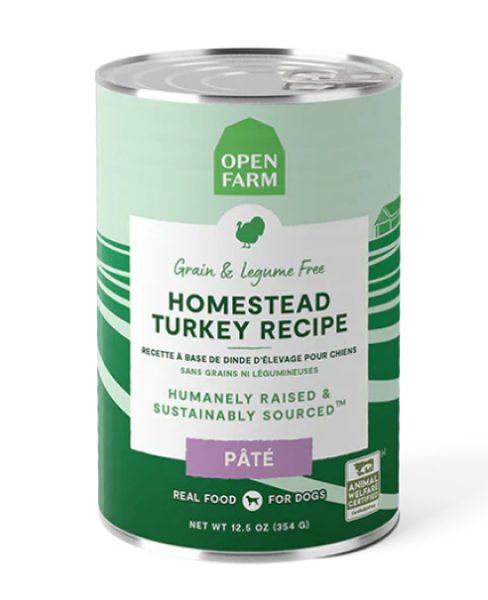 Open Farm Dog Canned Homestead Turkey 12.5 oz Supply