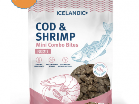 Icelandic Plus Cat Treat Combo Bites Cod & Shrimp 1.7 oz For Sale