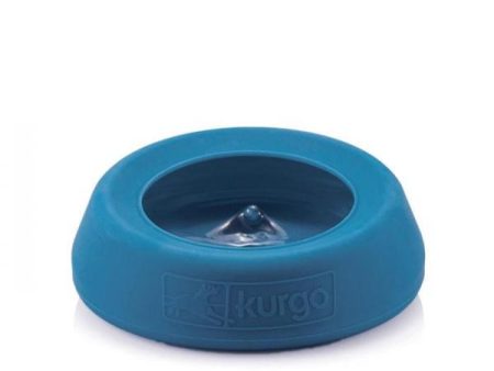 Kurgo Wander Water Bowl Splash Free Blue Cheap