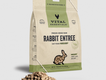 Vital Essentials Cat Food FD Mini Nibs Rabbit 12 oz. Supply