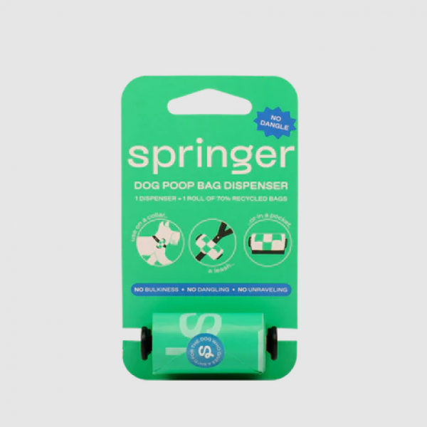 Springer Dog Poop Bag Dispenser + 1 Roll For Cheap