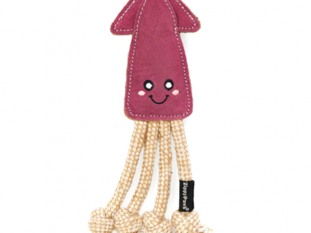 Zippy Paws Eco Suede and Rope Buddies Squid Supply