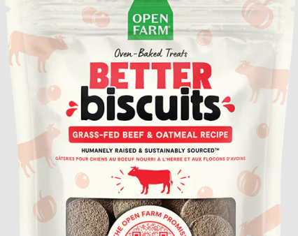 Open Farm Dog Treat Better Biscuits Beef Oatmeal 8 oz on Sale