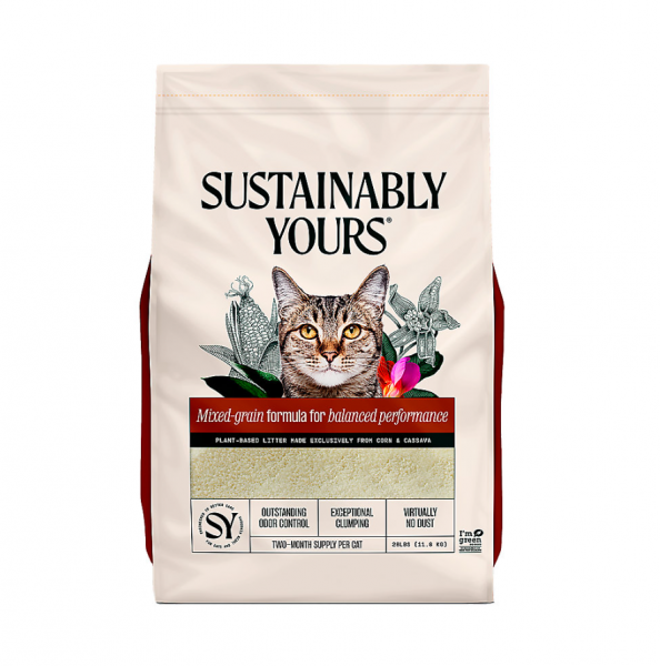 Sustainably Yours Mixed Grain Litter 26 lb. (Orange) Online now