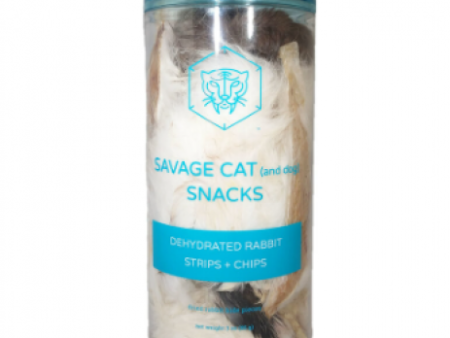 Savage Cat Dehydrated Rabbit Strips & Chips 3 oz. Fashion