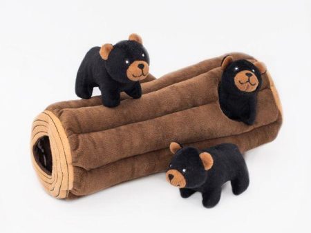 Zippy Paws Black Bear Log Burrow Online now