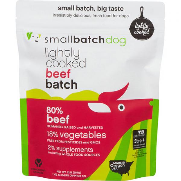 Small Batch Frozen Dog Lightly Cooked Beef 2 lb. Online Hot Sale