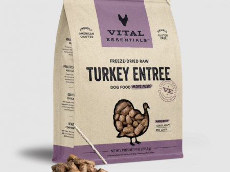 Vital Essentials Dog Food FD Mini Nibs Turkey 14 oz on Sale