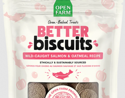 Open Farm Dog Treat Better Biscuits Salmon Oatmeal 8 oz on Sale