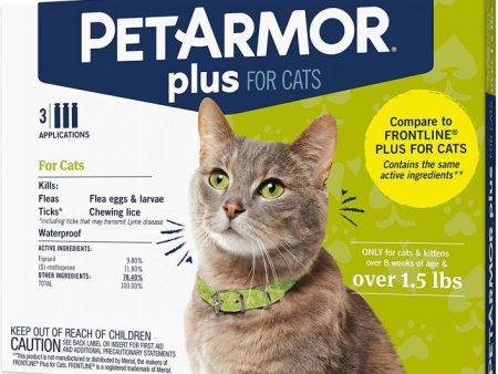 PetArmor Plus Flea and Tick Topical Cat 3 ct. Online