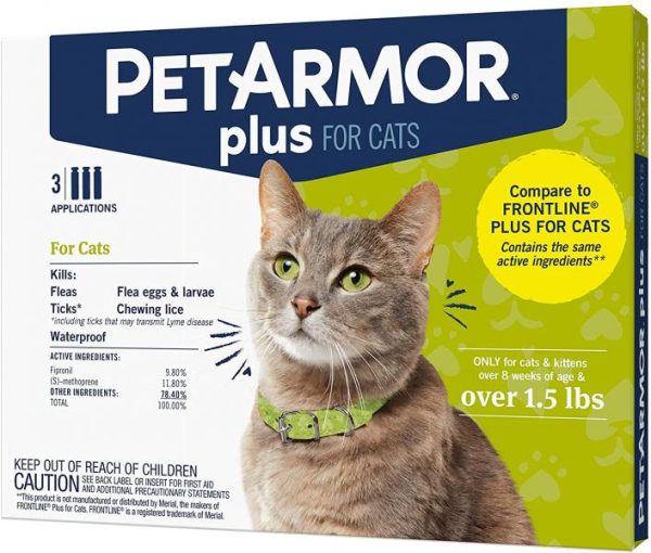 PetArmor Plus Flea and Tick Topical Cat 3 ct. Online