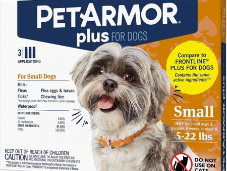 PetArmor Plus Flea and Tick Topical Dog 5-22 lb 3 ct. Online