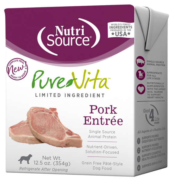 Pure Vita TetraPak Dog GF Pork 12.5 oz Online