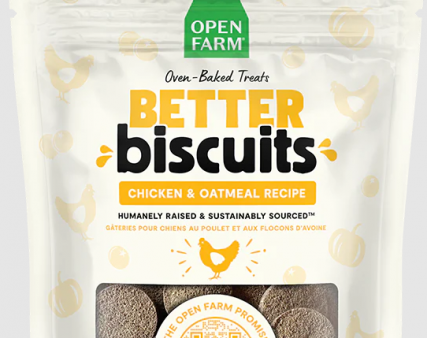 Open Farm Dog Treat Better Biscuits Chicken Oatmeal 8 oz Supply