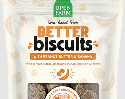 Open Farm Dog Treat Better Biscuits PB & Banana 8 oz For Sale