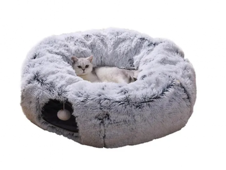 PetPals Fluffy 2-in-1 Cat Tunnel with Cat Bed For Sale