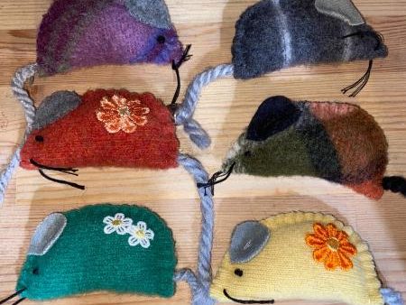 KH Recycled Felted Wool Catnip Mice For Discount