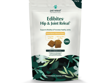 Pet Releaf Edibites Hip and Joint Releaf PB Banana Family Size 6 mg Online Sale