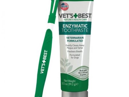 Vet s Best Dental Care Kit Toothbrush & Gel 3.5 oz. For Sale