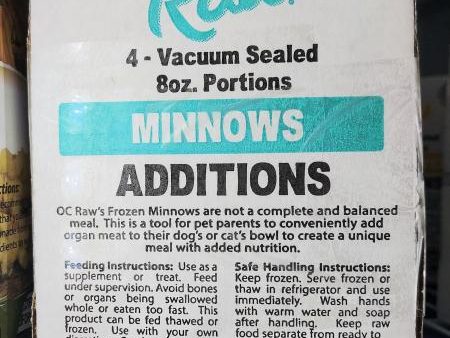 OC Raw Frozen Minnows 1 2 lb Pouch Online