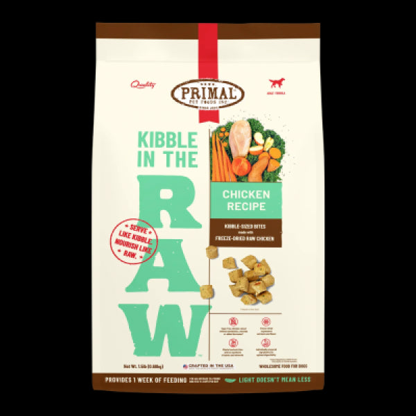 Primal Dog Food Kibble in the Raw Chicken 9 lb For Sale