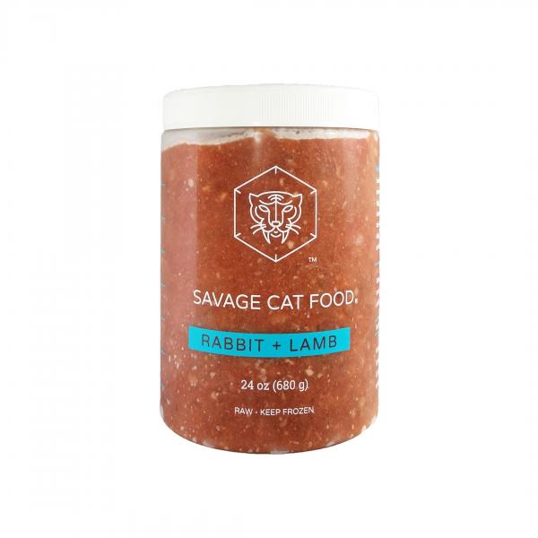 Savage Cat Frozen Rabbit 24 oz Large Tub Online Sale