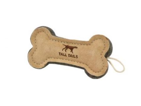 Tall Tails Toy Leather & Wool Bone 6  For Discount