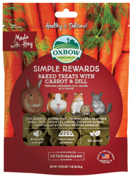 Oxbow Simple Reward Baked Treat Carrot & Dill 3 oz. Online Sale