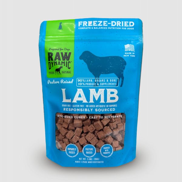 Raw Dynamic FD Dog Food Lamb 5.5 oz Supply