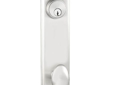 Emtek 8990RLH Passage Single Keyed , Sideplate Locksets Colonial 5-1 2  Center to Center Keyed , Rustic Lever , LH Online Hot Sale